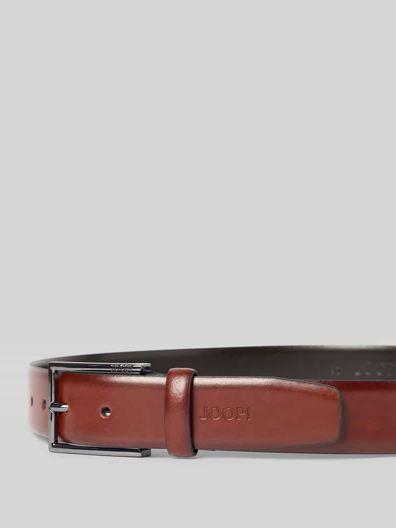 JOOP! Collection Leren riem met reliëflogo