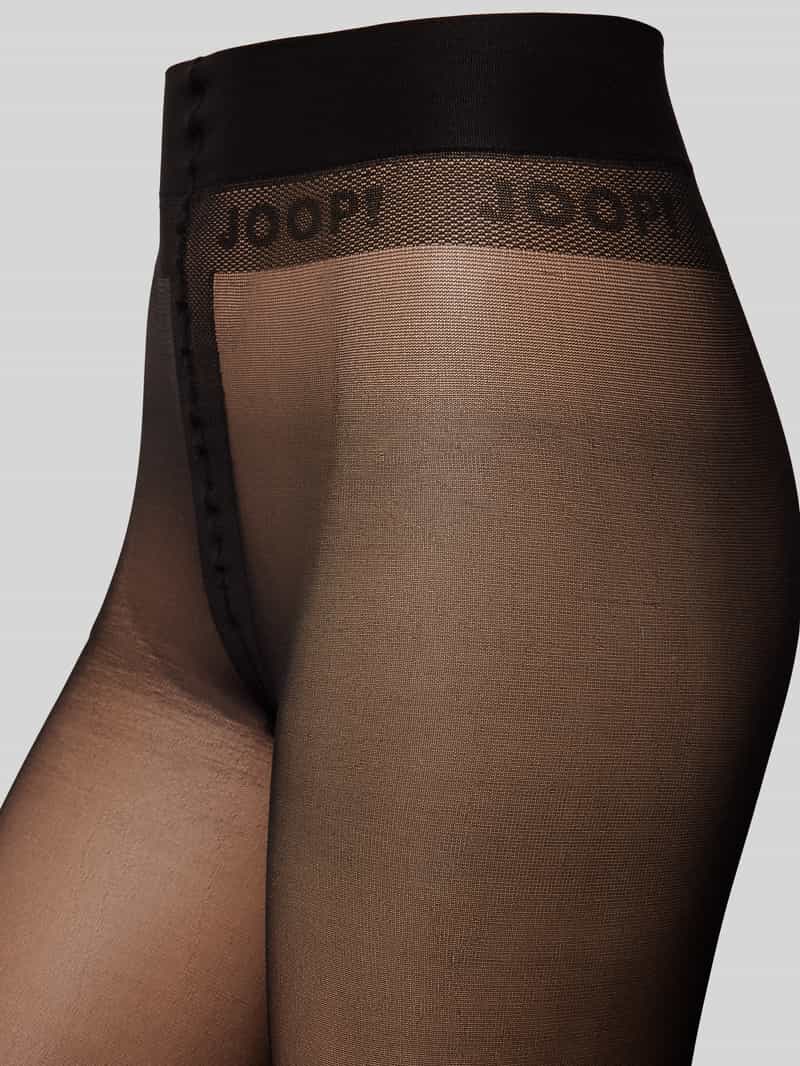 Joop! 20 DEN panty met elastische label in band zwart, foto 3