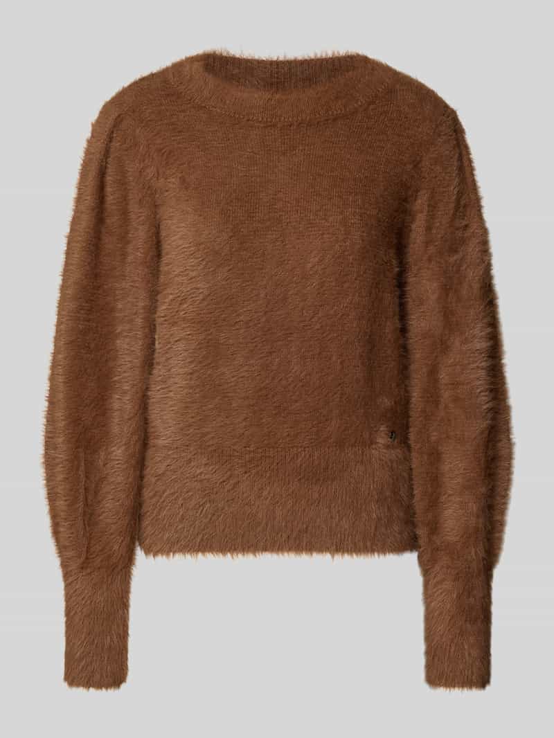 monari Gebreide pullover van imitatiebont