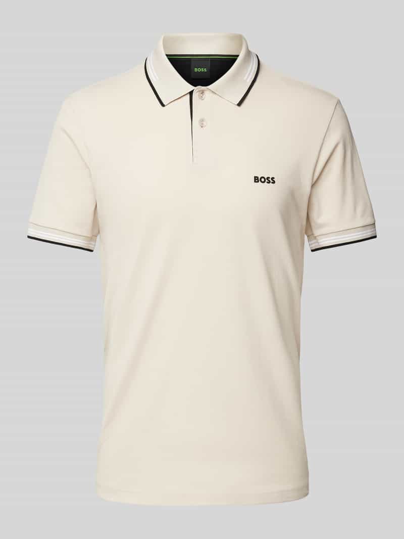 BOSS Green Poloshirt met labeldetail model 'Paul'