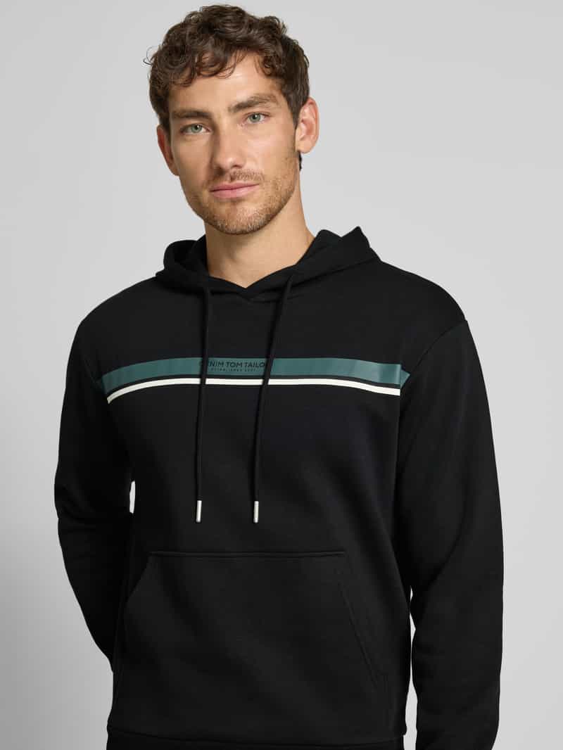 Tom Tailor Denim Regular fit hoodie van katoenmix