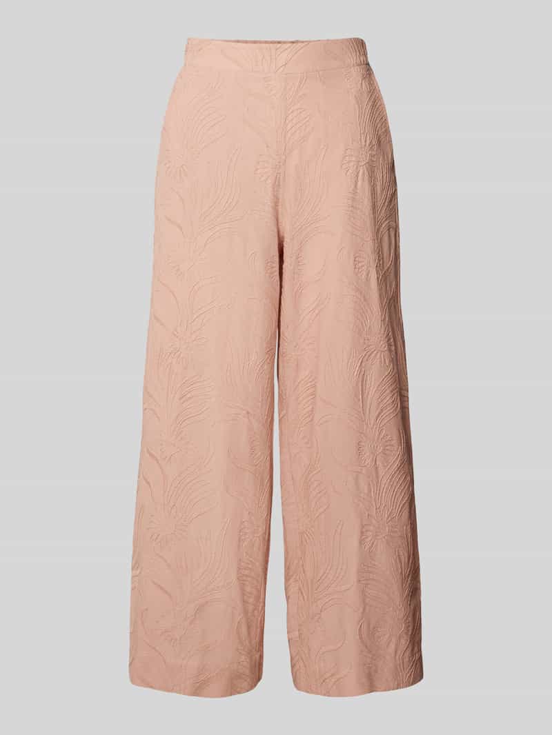 Jake*s Collection Wide leg stoffen broek met motiefstitching