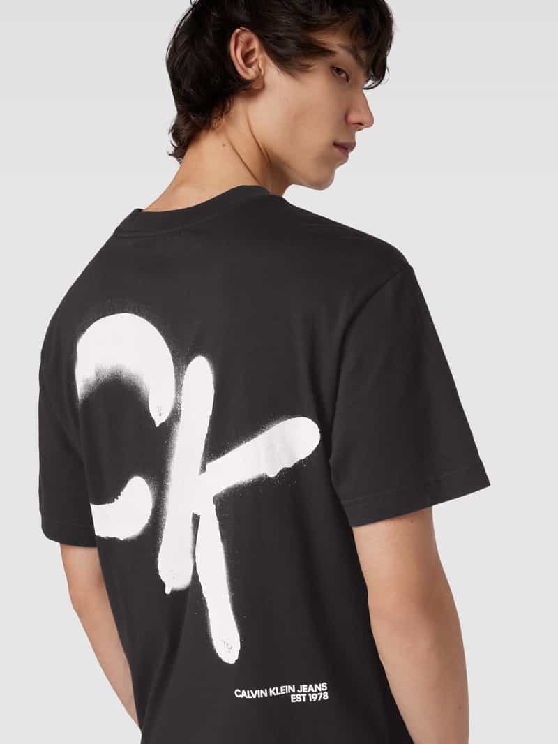 Calvin Klein Jeans T-shirt met labelprint model 'SPRAY'