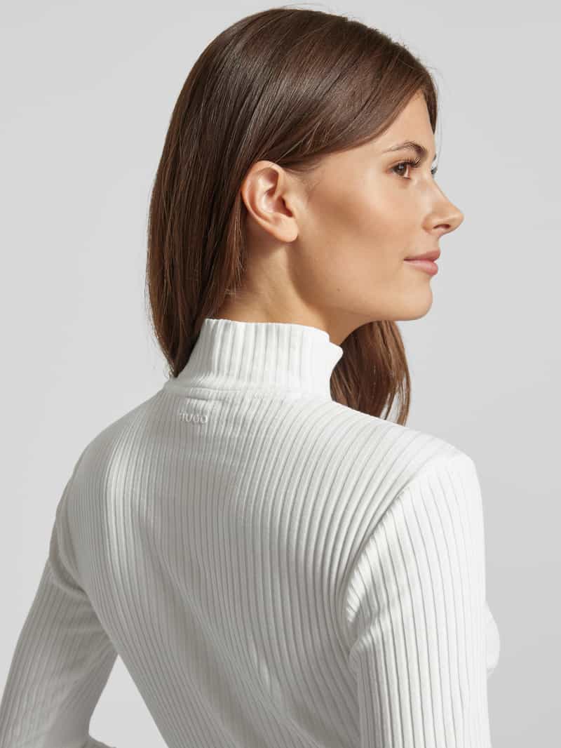 HUGO Shirt met lange mouwen en opstaande kraag model 'Driza'
