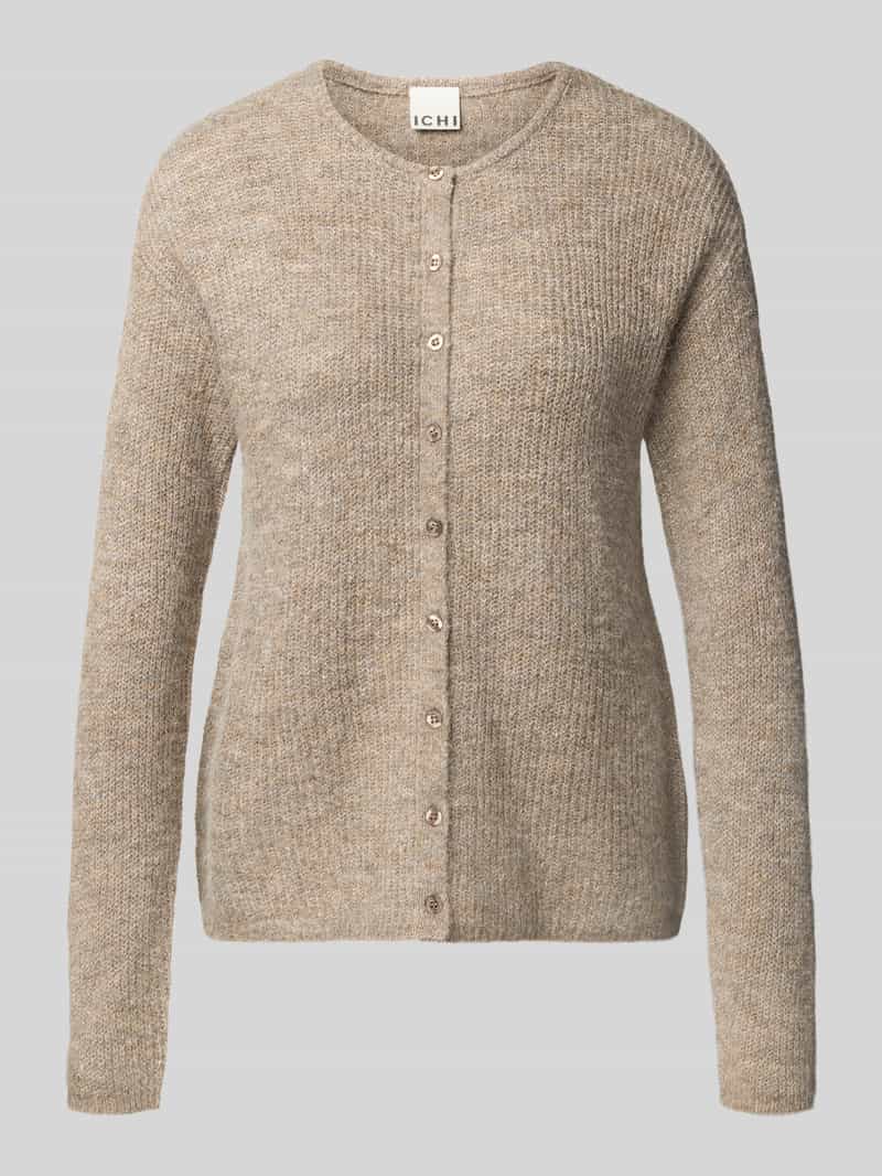 Ichi Gebreid jack met ronde hals model 'KAMARA'