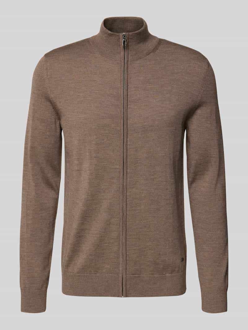 JOOP! Collection Gebreid jack van scheerwol met opstaande kraag model 'Davis'