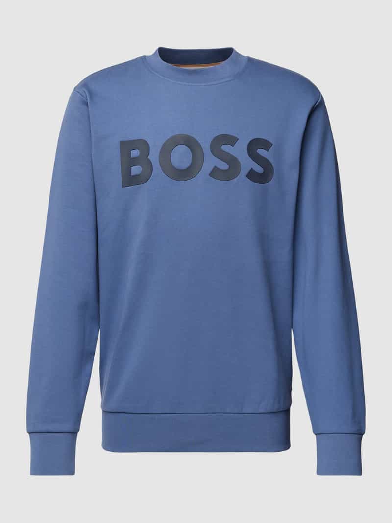Boss Sweatshirt met labelprint model 'Soleri'