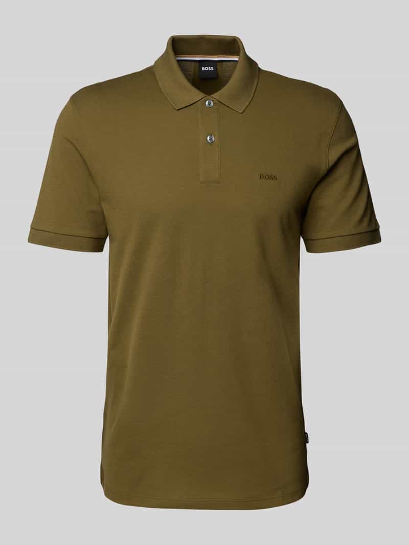 Boss Slim fit poloshirt met labelstitching model 'PALLAS'