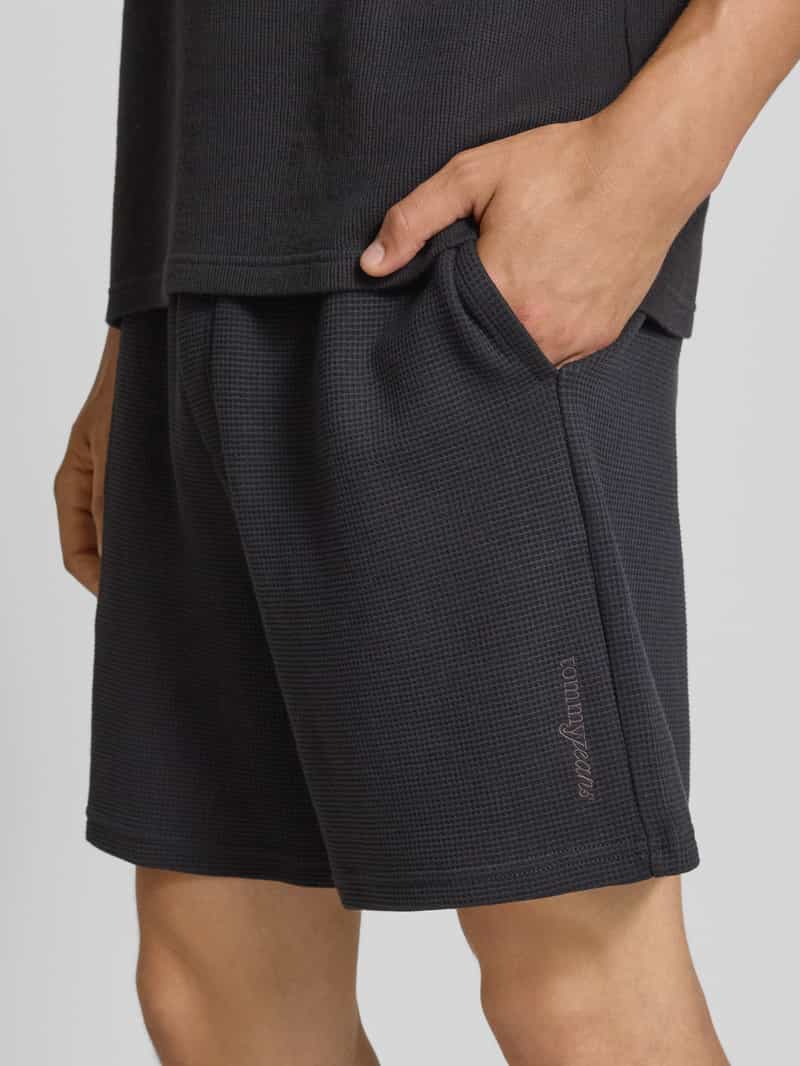 Tommy Jeans Relaxed fit sweatshort met structuurmotief