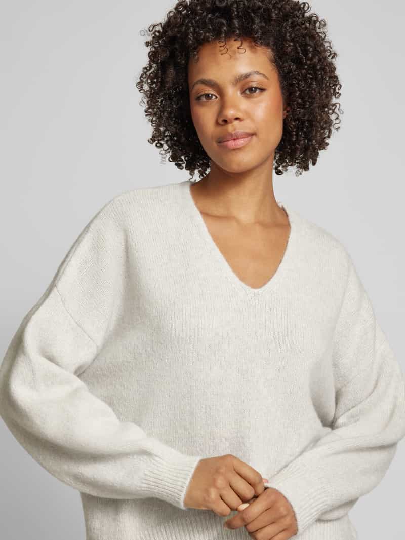 Boss Orange Gebreide pullover met alpaca en V-hals model 'FONDYS'