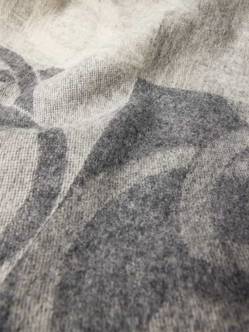 Gant Sjaal van wol met franjes model 'MONOGRAM WOOL SCARF'