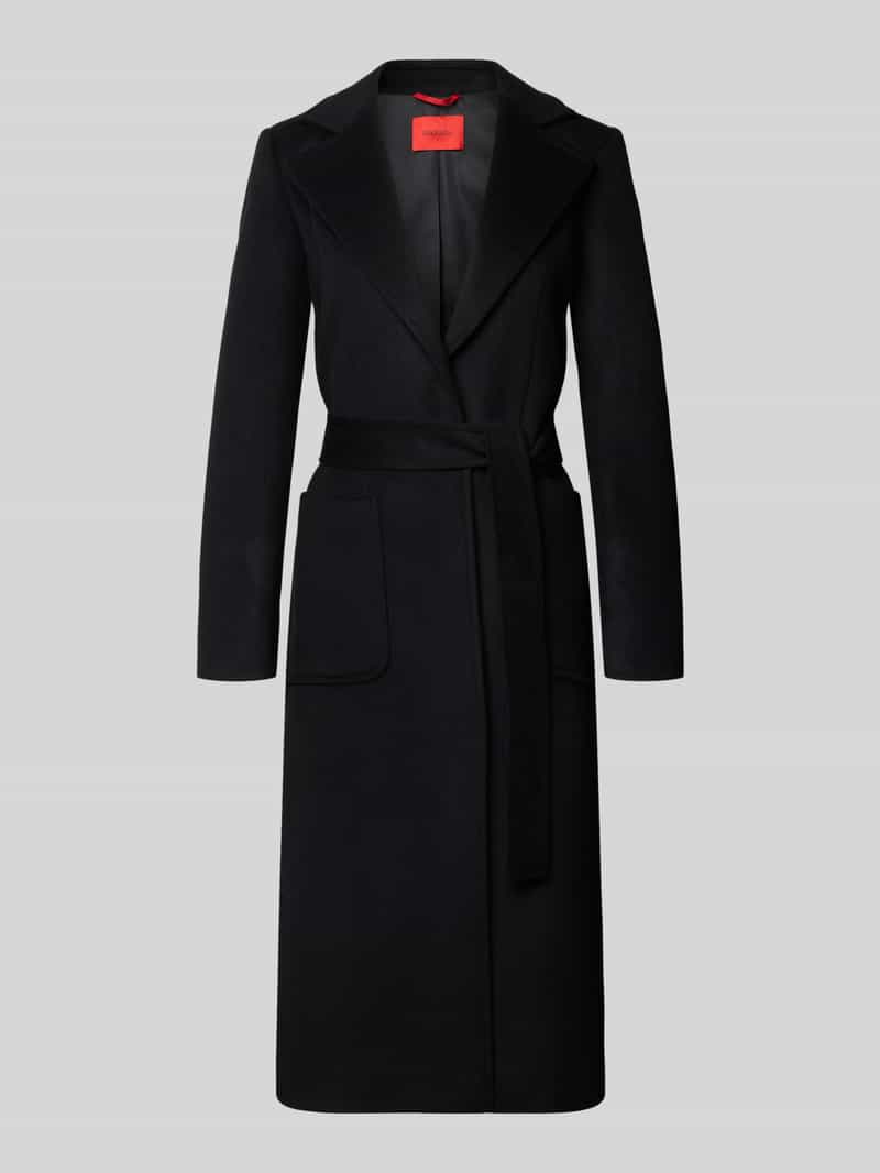 MAX&Co. Regular fit lange wollen jas met reverskraag model 'RUNAWAY'