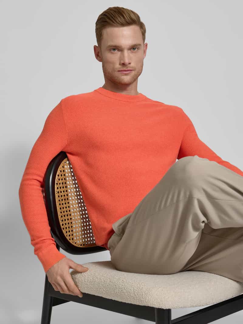 Tom Tailor Regular fit gebreide pullover van zuiver katoen