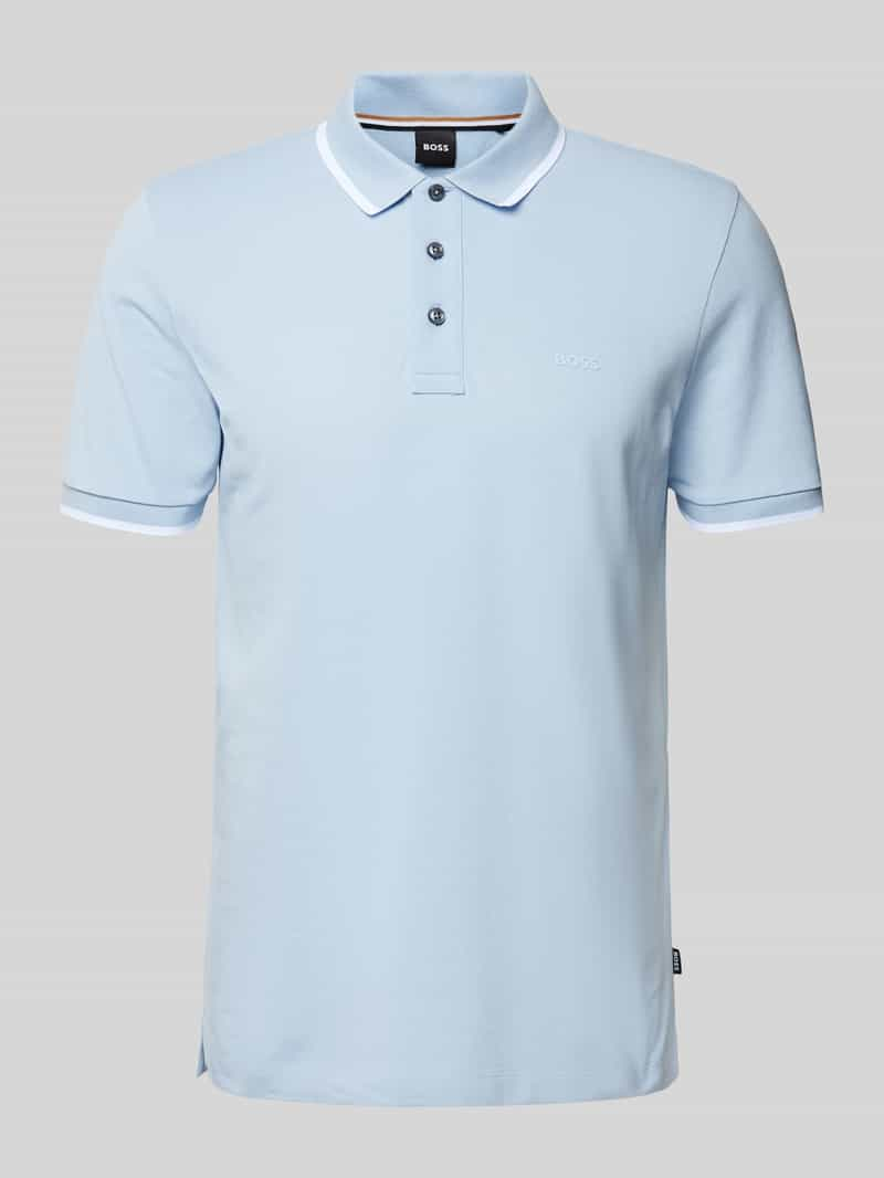 Boss Poloshirt met contraststrepen model 'Parlay'