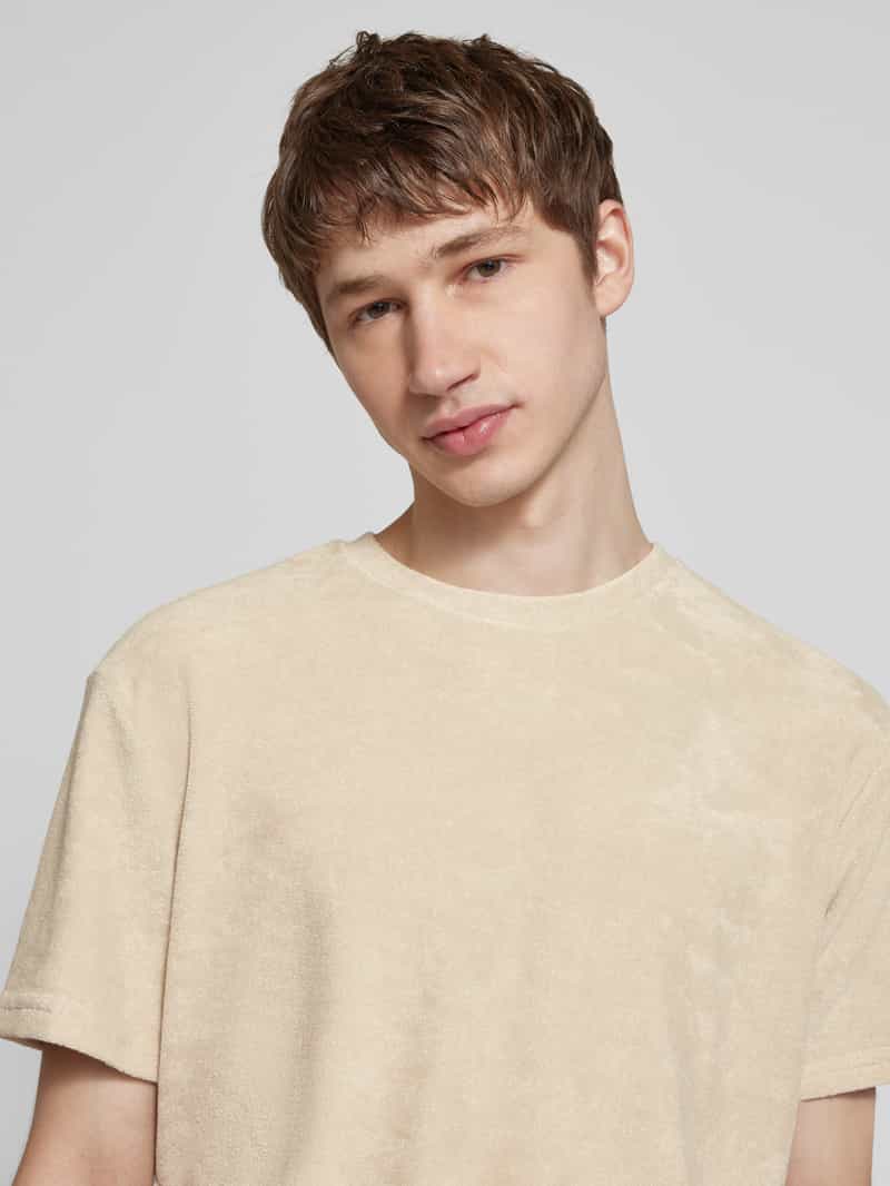 Only & Sons T-shirt met geribde ronde hals model 'HELLAS'