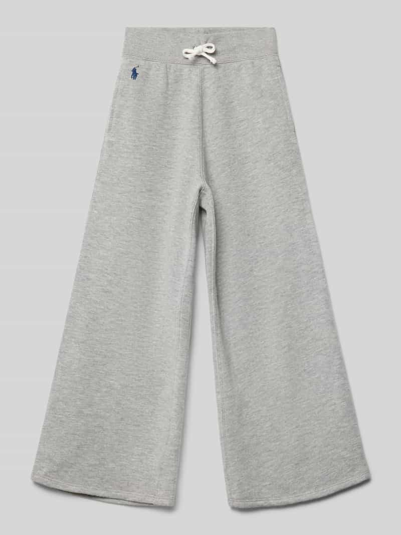 RALPH LAUREN TEENS Wide leg sweatpants met logostitching