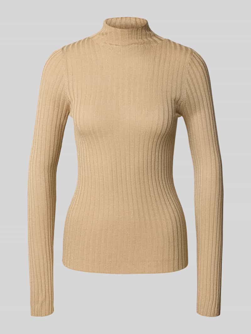 Liu Jo White Gebreide pullover met opstaande kraag