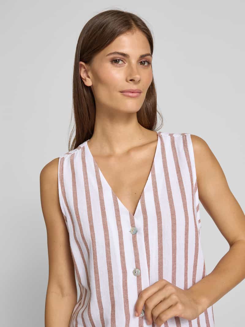 FREE QUENT Gilet van een mix van viscose en linnen model 'Lavisco'