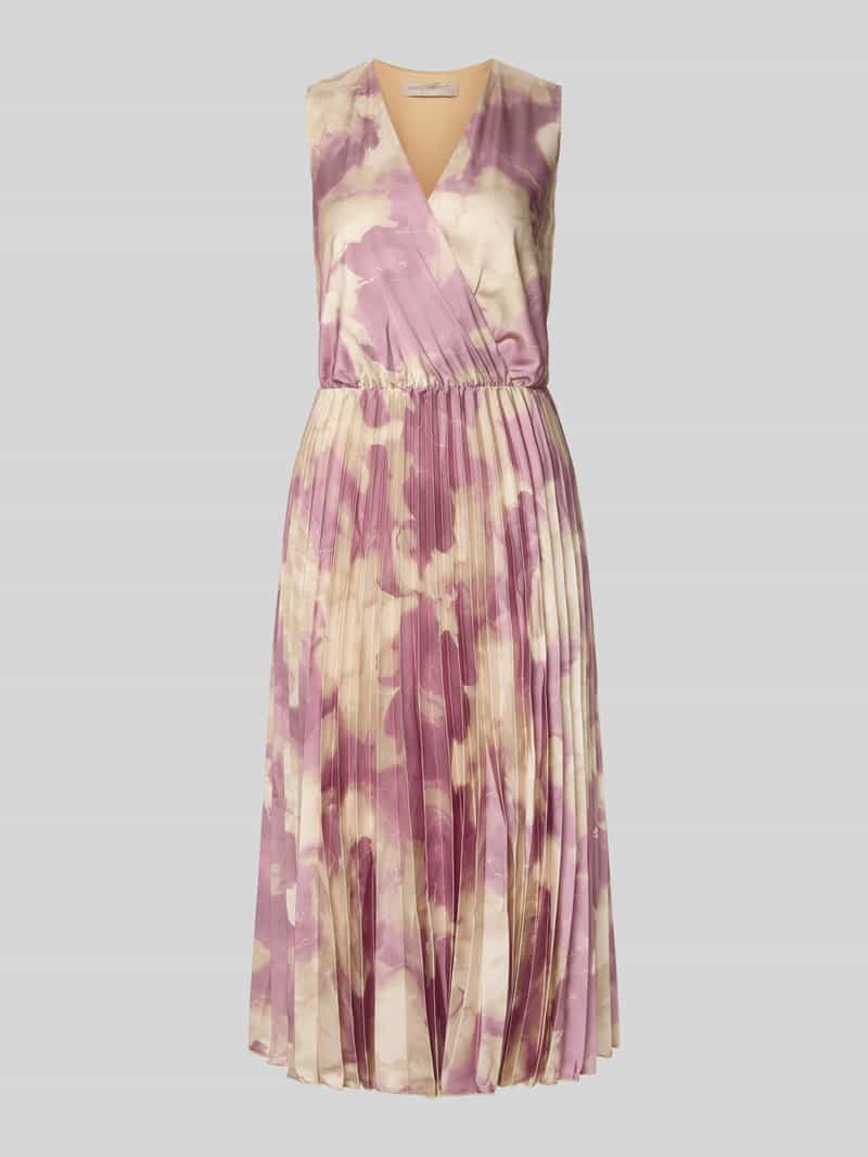 RINASCIMENTO Cocktailjurk in midi-lengte in geplooide look