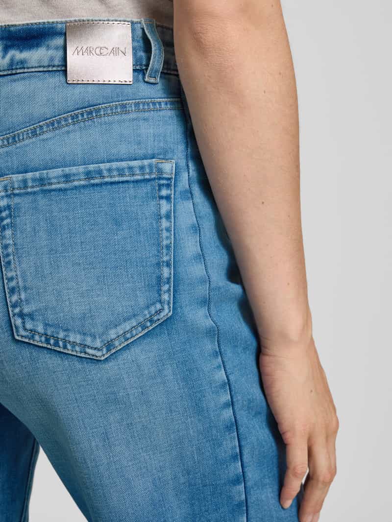 Marc Cain Relaxed fit high waist jeans met deelnaden