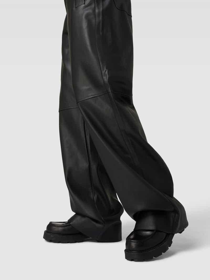 Essentiel Antwerp High waist broek in leerlook