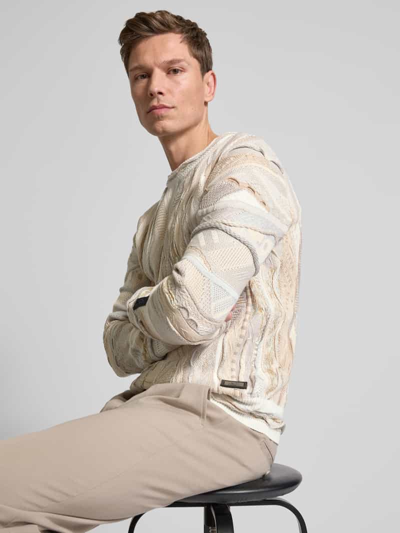 carlo colucci Gebreide pullover met ronde hals