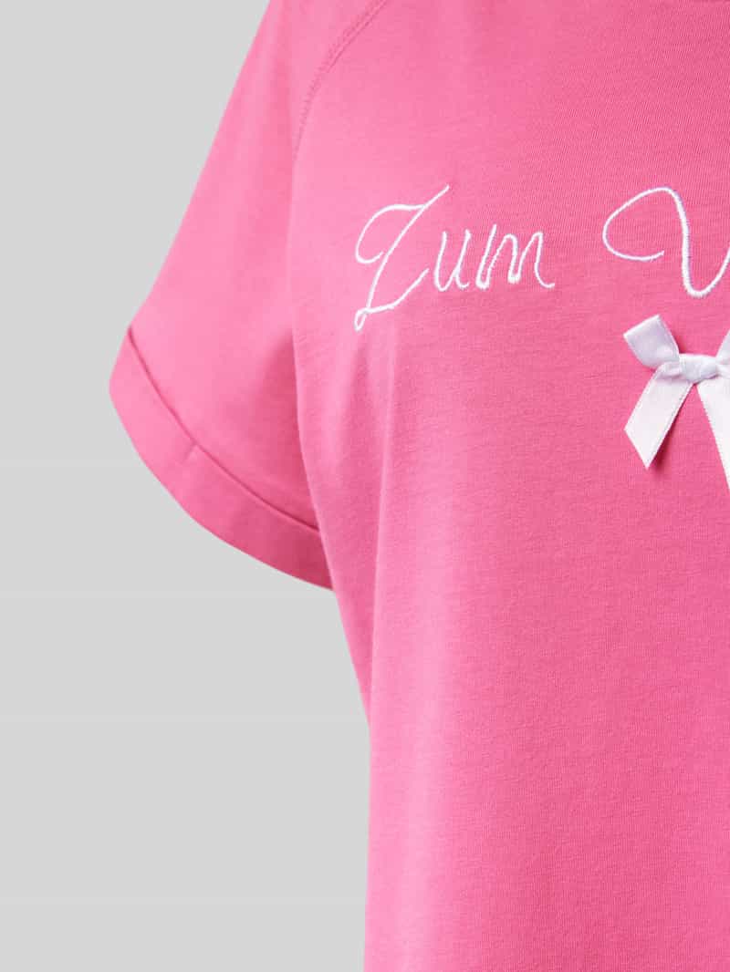 LOUIS & LOUISA Nachthemd met statementstitching model 'Zum Verlieben Hase'