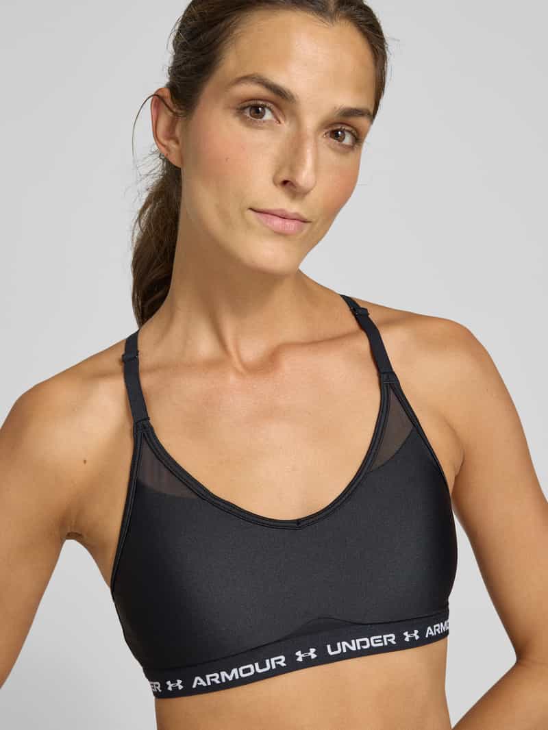 Under Armour Bustier met elastische band model 'Crossback Low Bra'