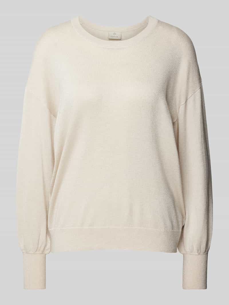 Kaffe Gebreide pullover met ribboorden model 'regina'