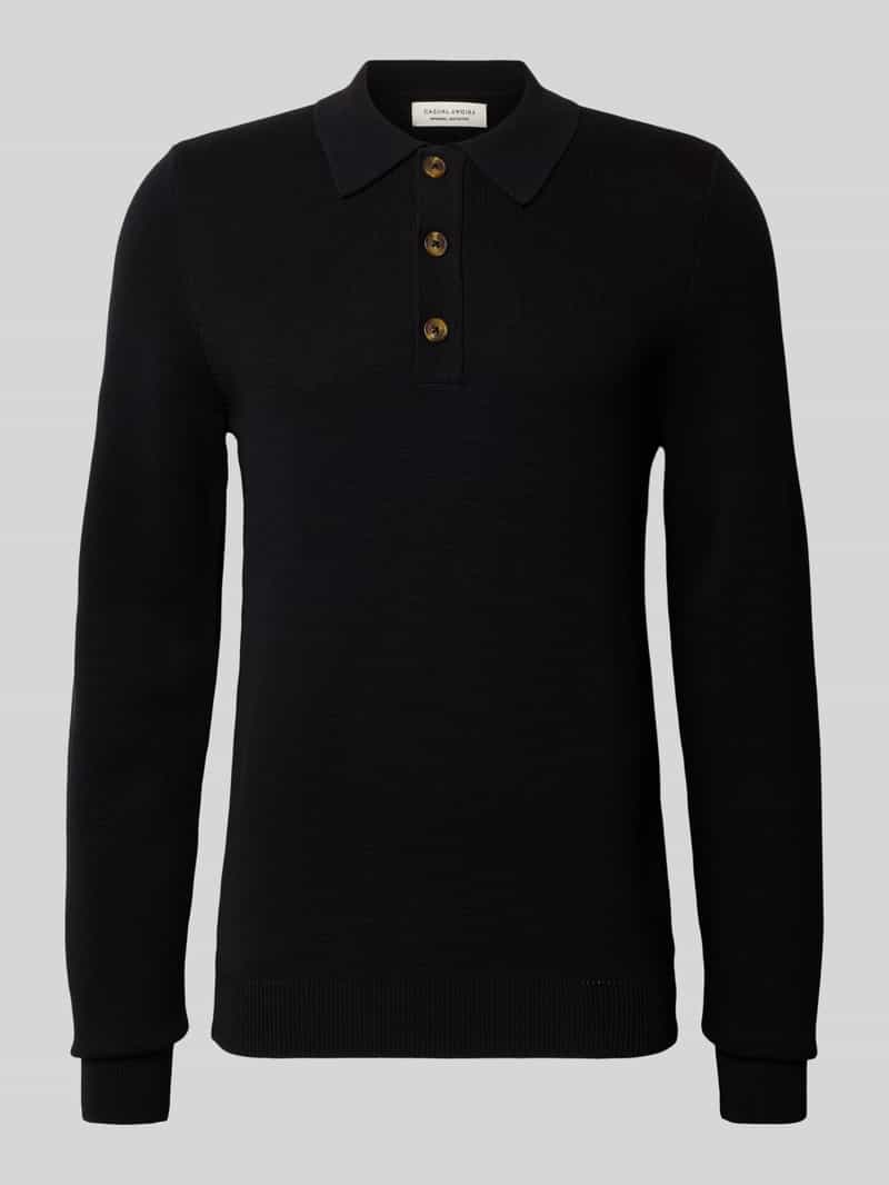 casual friday Gebreide pullover met polokraag model 'ABEL'