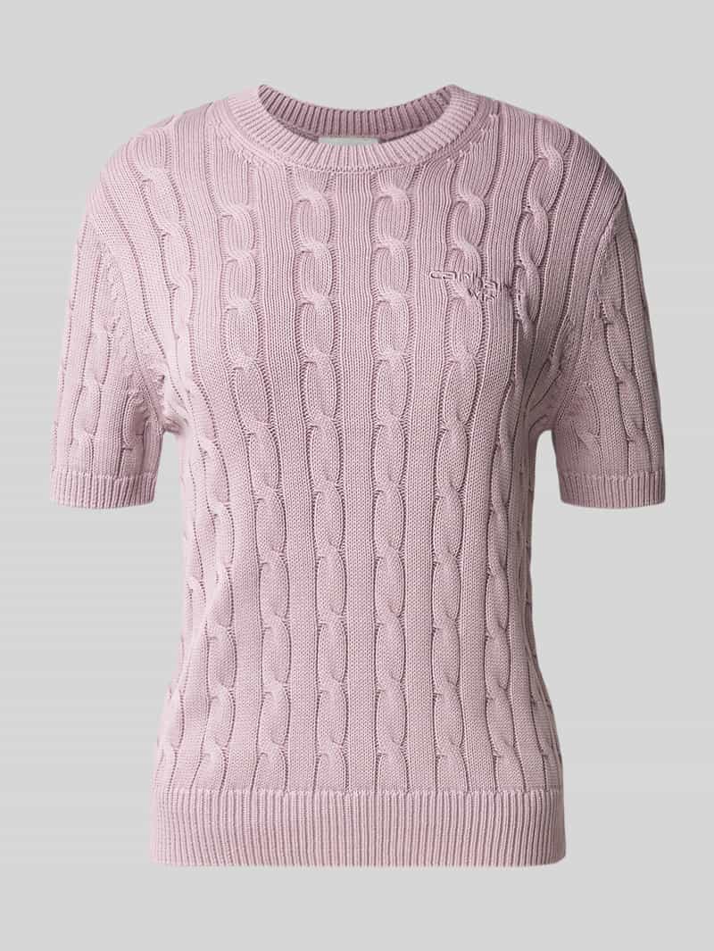 Carhartt Work In Progress Gebreid shirt met kabelpatroon en ronde hals