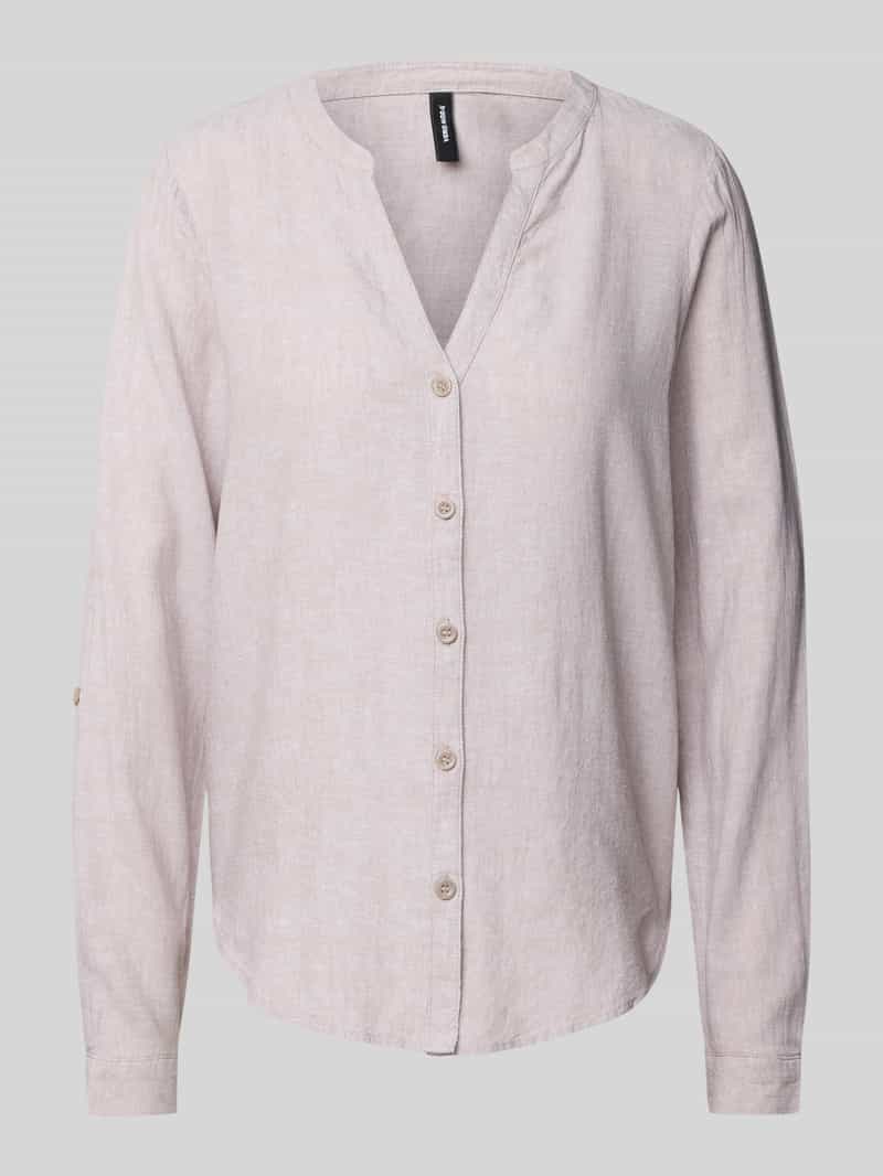 Vero Moda Blouse met lange mouwen VMLINN LS V-NECK SHIRT WVN NOOS