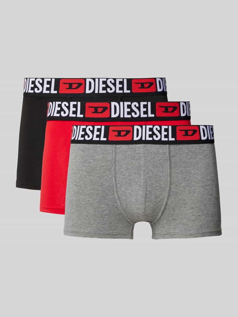 Diesel Boxershort met elastische band met logo in een set van 3 stuks