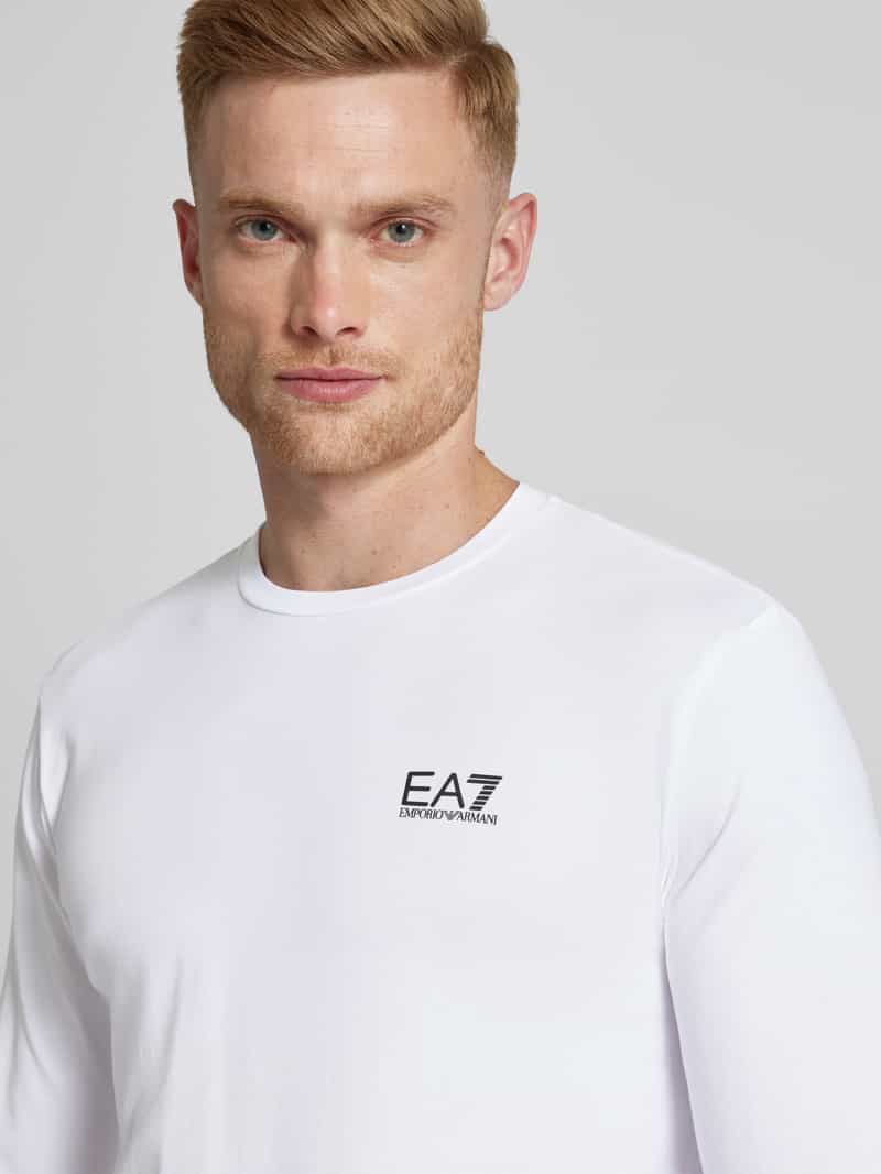 EA7 Emporio Armani Shirt met lange mouwen en labelprint