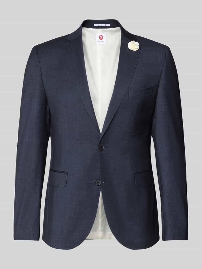 Slim fit 2-knoops colbert met sierdetail