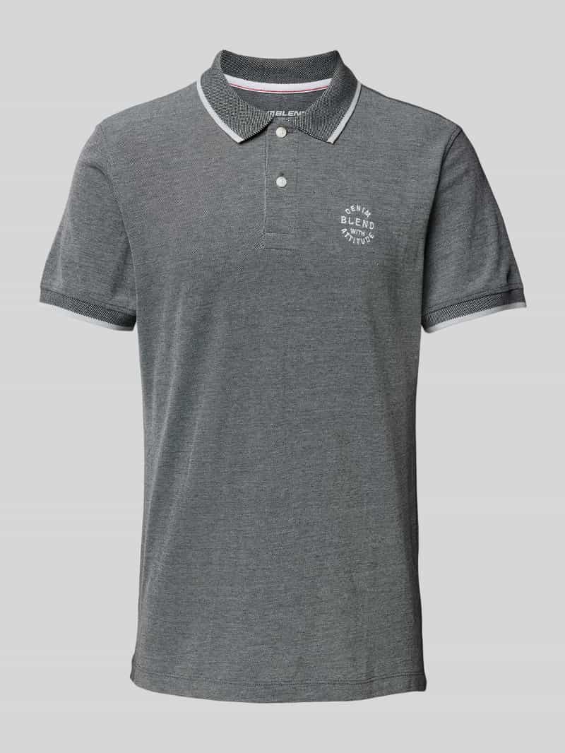 Blend Regular fit poloshirt met ribboorden model 'NATE'