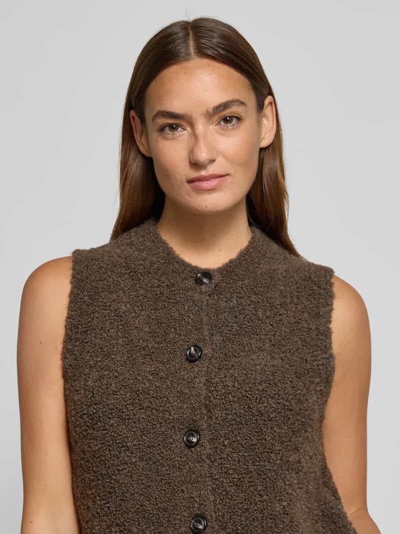 Marc O'Polo Regular fit mouwloos vest van wolmix met alpaca