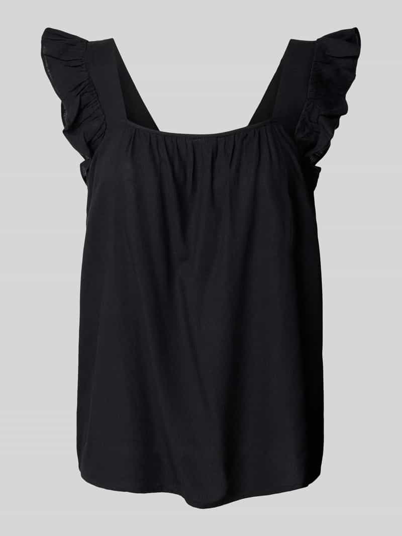 Pieces Relaxed fit top van een mix van viscose en linnen model 'PIA'
