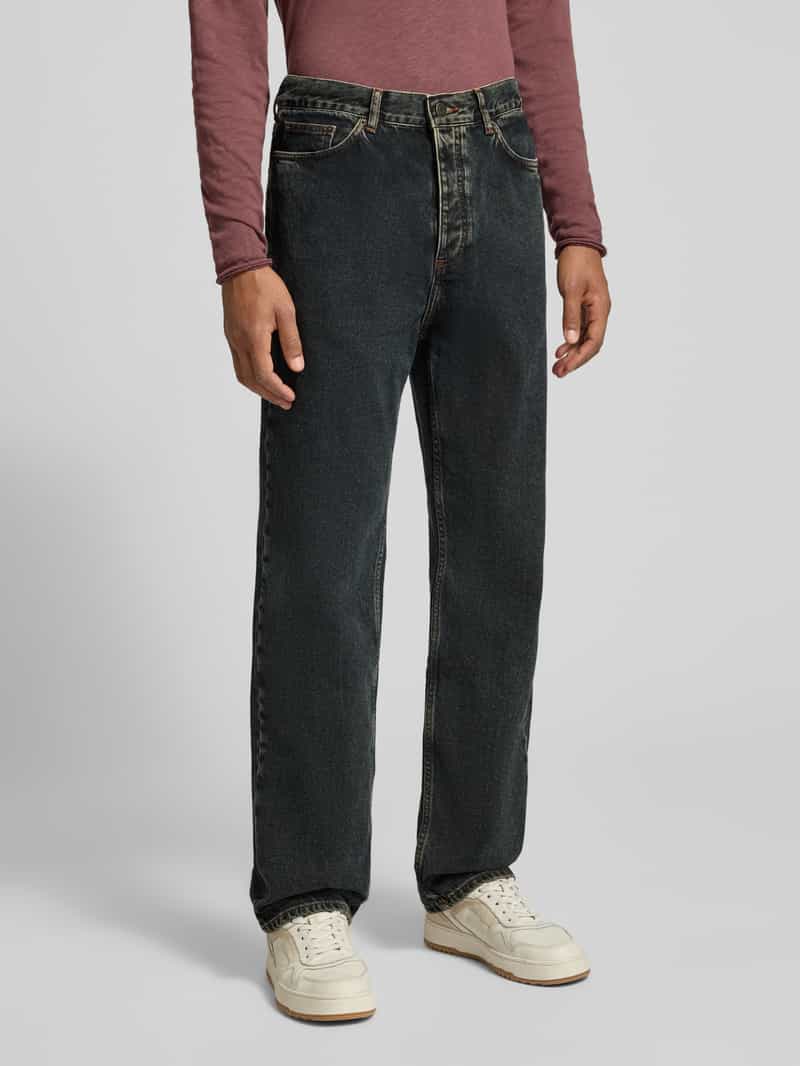 American vintage Regular fit jeans met labelpatch achteraan