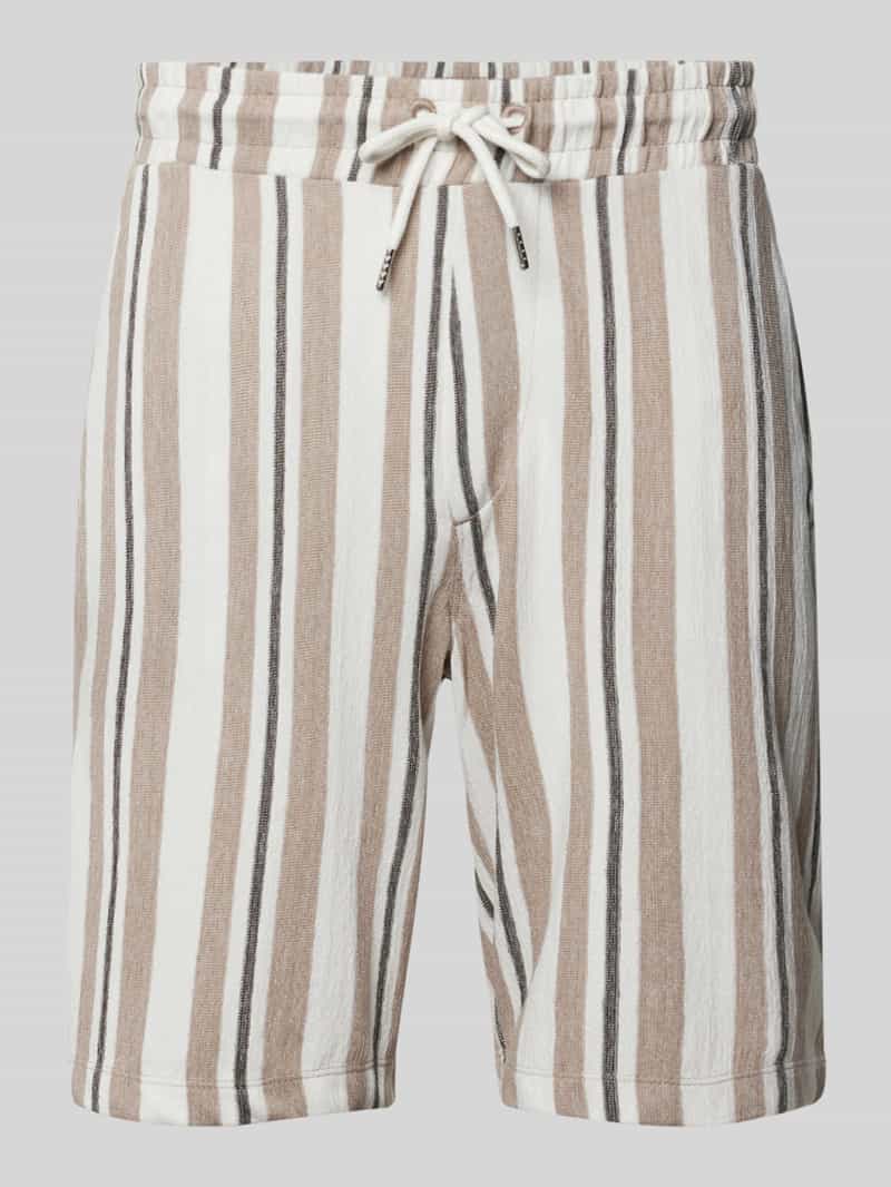 Relaxed fit korte broek met structuurmotief, model 'terry'