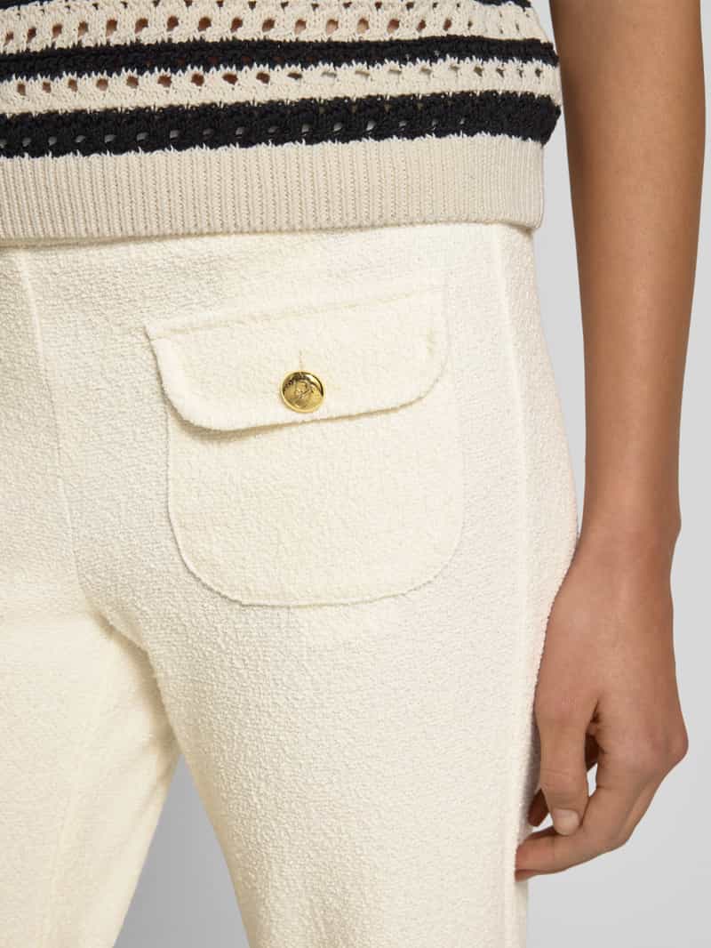 CAMBIO Flared stoffen broek in verkorte pasvorm