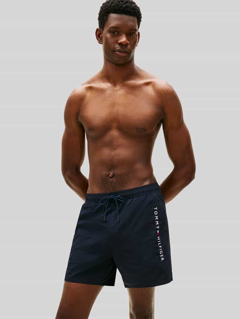 Zwembroek Tommy Hilfiger MEDIUM DRAWSTRING ZIP POCKET marine, foto 4