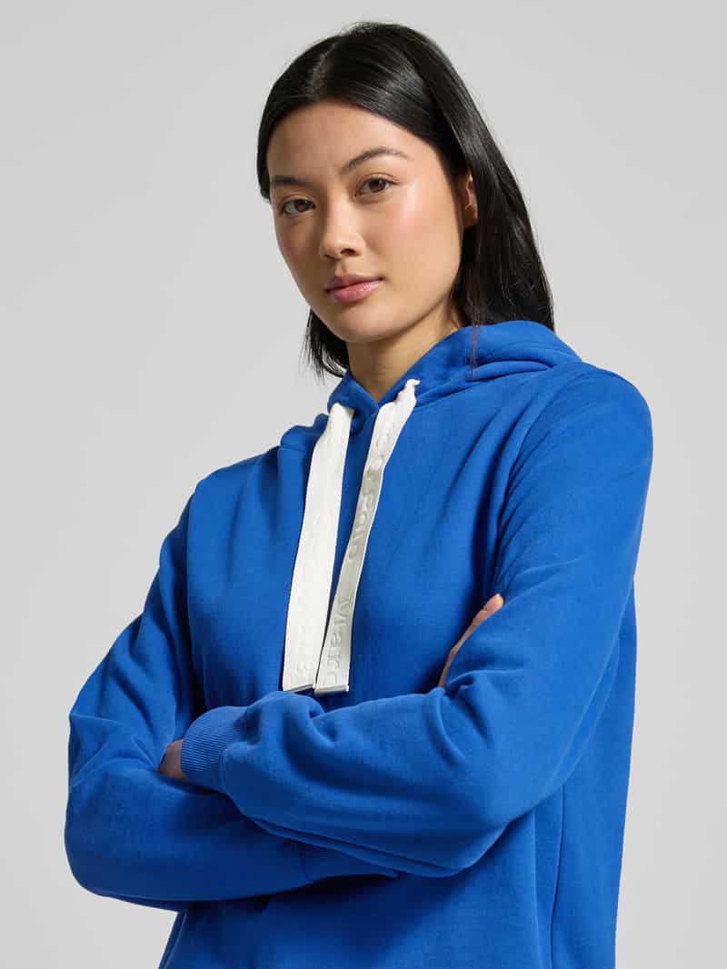 Marc O'Polo Relaxed fit hoodie van puur katoen met gepeacht oppervlak