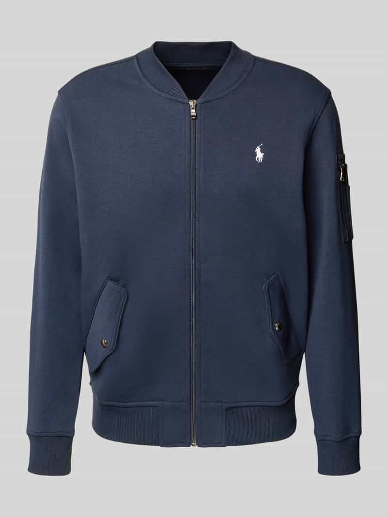 Polo Ralph Lauren Regular fit sweatjack met logostitching model 'Double'