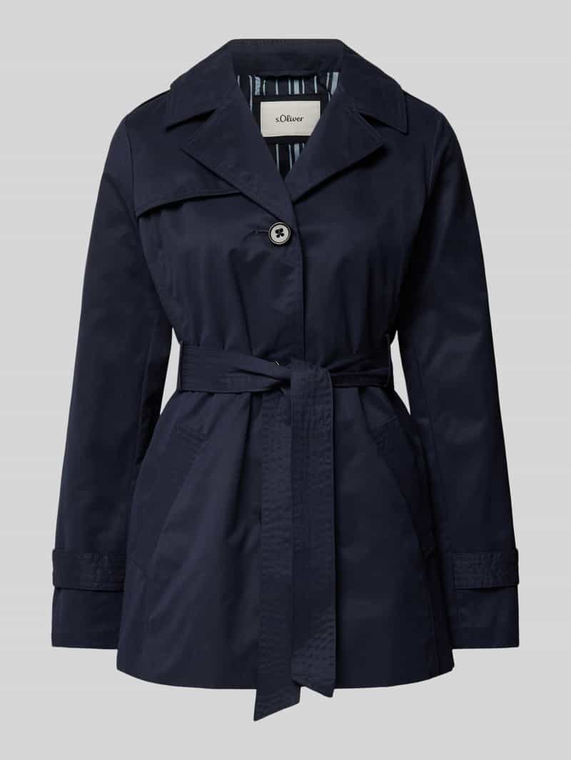 s.Oliver RED LABEL Korte trenchcoat met strikceintuur