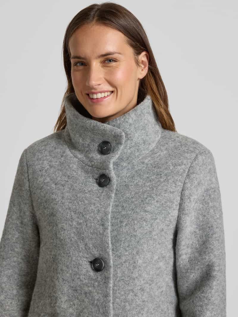 Fuchs Schmitt Lange jas met opstaande kraag en steekzakken