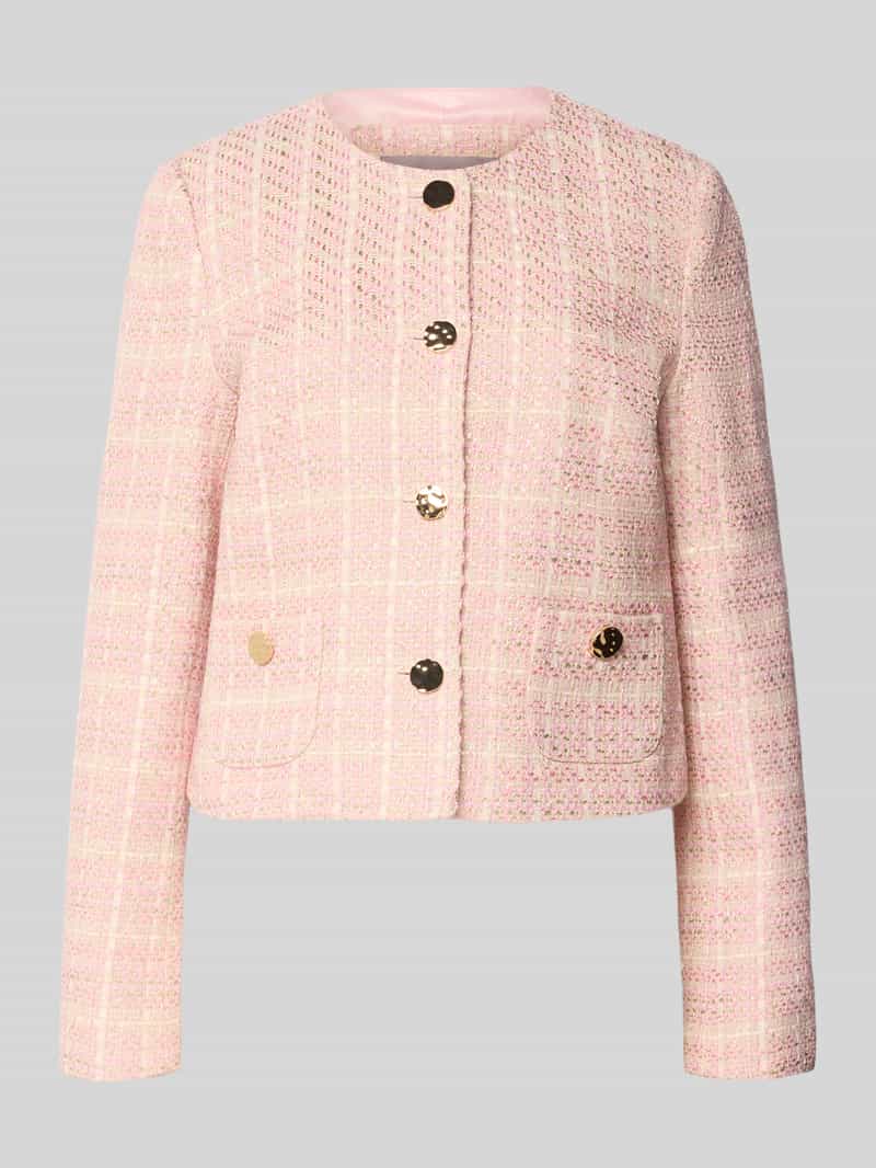 Christian Berg Woman Selection Regular Fit Blazer in Bouclé-Optik in Hellrosa, Größe 46 201600246