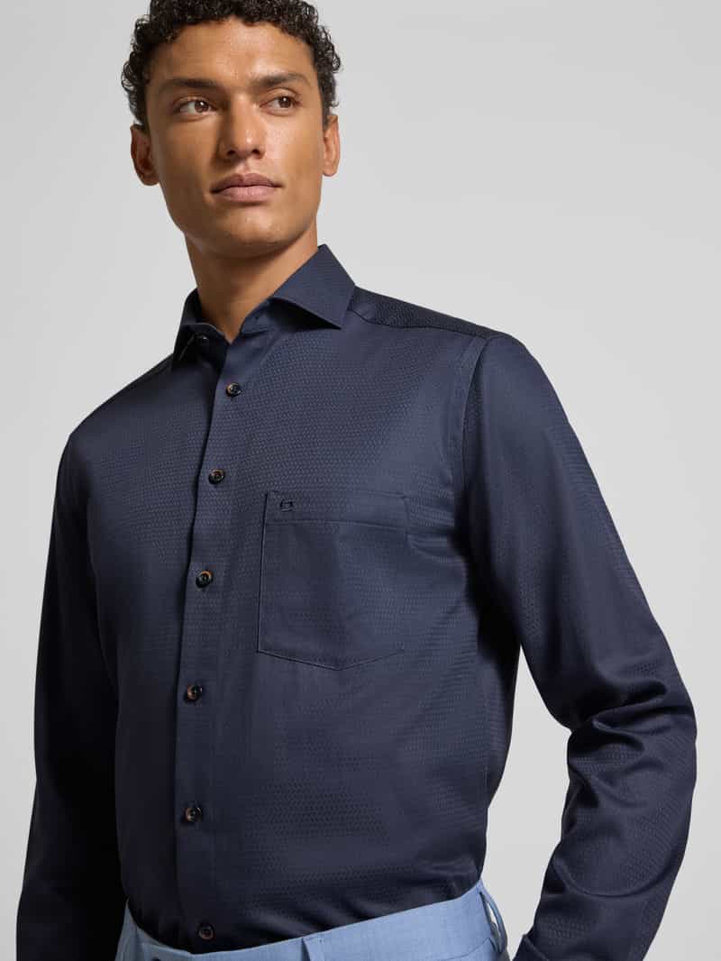 Olymp Slim fit zakelijk overhemd van puur katoen