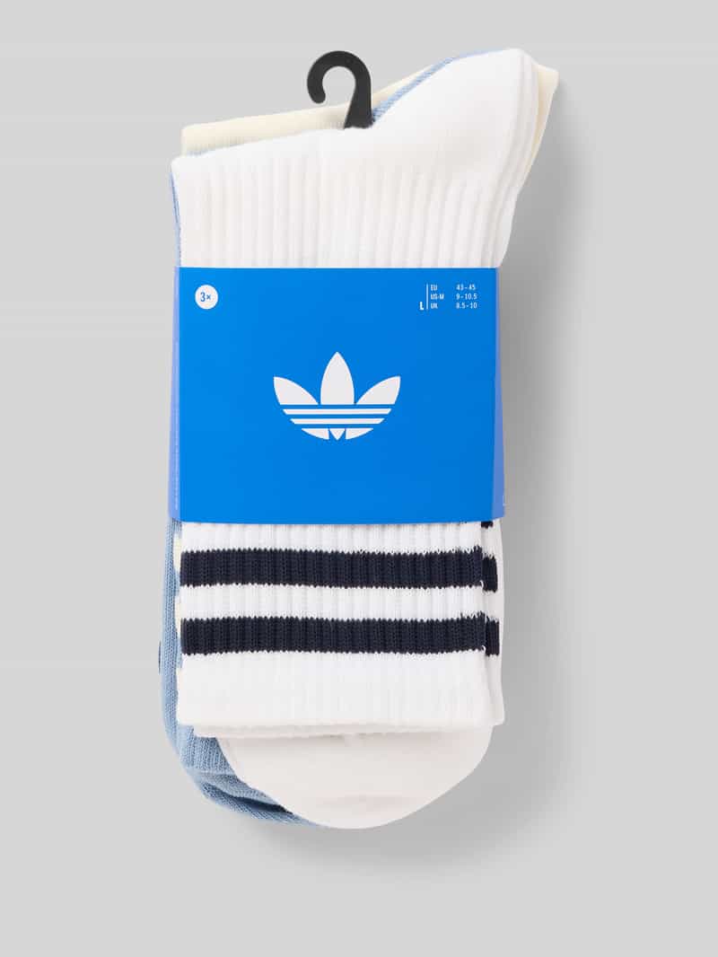 adidas Originals Sokken met logostitching in een set van 3 paar model 'Crew'