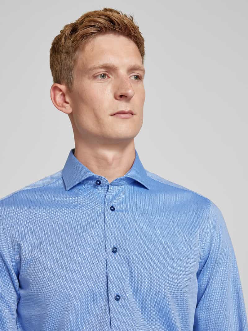 Eterna Slim fit zakelijk overhemd met haaikraag